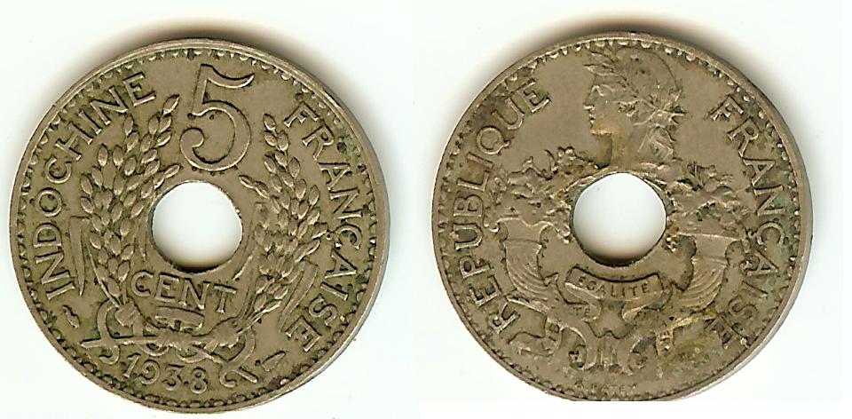 5 Centimes 1938 gVF